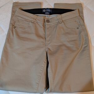 Democracy Straight Leg Pants in Khaki Tan